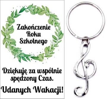 BRELOK KLUCZ WIOLINOWY PREZENT DLA UCZNIÓW ZAKOŃCZENIE ROKU SZKOLNEGO