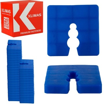 Podkładki dystansowe plastikowe 8 mm 50 szt. do poziomowania Klimas DW