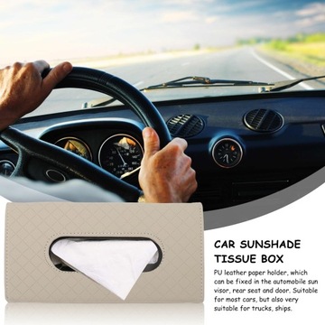 КОНТЕЙНЕР ДЛЯ САЛФЕТОК ДЛЯ ЗЕРКАЛ, КОЖАНЫЙ АВТОДЕРЖАТЕЛЬ