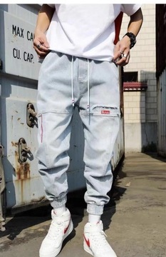 2023 New Streetwear Hip Hop Cargo Pants Men's jean