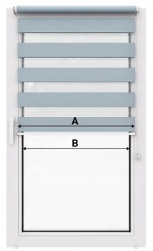 Рулонная штора День/Ночь 44х150см с НАТЯЖИТЕЛЕМ (PLUS)