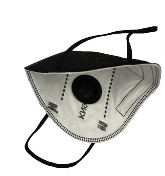 100 ШТ. МАСКА С КЛАПАНОМ KN95 FFP2 ЧЕРНАЯ АНТИВИРУСНАЯ