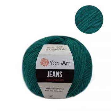 Пряжа YARNART JEANS 63 бирюзовый