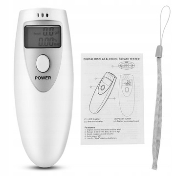 CYFROWY ALKOMAT LCD TESTER ALKOHOLU BEZUSTNIKOWY