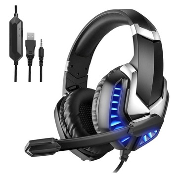3.5mm Stereo Gaming Headset For PC PS4 Xbox One, Mic LED Headphones Bass