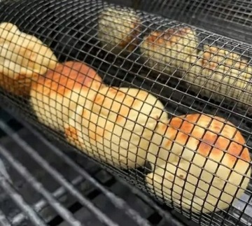 2x КОРЗИНА ДЛЯ ПРИГОТОВЛЕНИЯ ОВОЩЕЙ И КАРТОФЕЛЬ-ФРИ СЕТКА ДЛЯ ВРАЩАЮЩЕГОСЯ ГРИЛЯ 30x9см