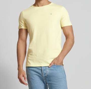 T-shirt męski Tommy Hilfiger Light Yellow okrągły dekolt rozmiar XXL