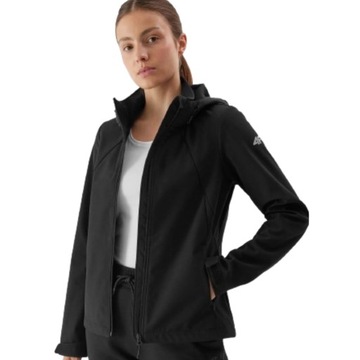 DAMSKA KURTKA SOFTSHELL WIATROODPORNA 4F Z KAPTUREM MEMBRANA 5000 S