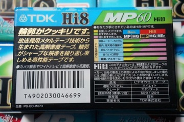 КАССЕТА ДЛЯ КАМЕРЫ Hi8 TDK MP 60 мин.
