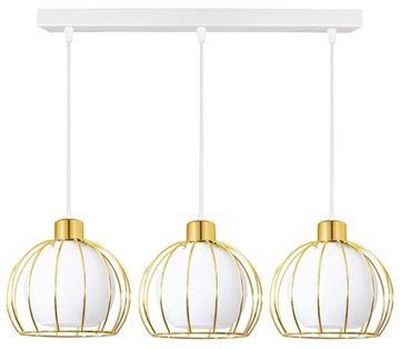LAMPA WISZĄCA SUFITOWA ŻYRANDOL ZŁOTA SZKLANA KULE