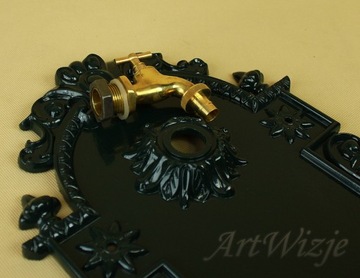 Алюминиевая садовая раковина с краном.