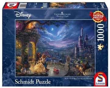 Schmidt PQ Puzzle 1000 el. THOMAS KINKADE Piękna i Bestia - Taniec (Disney)