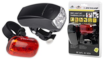Велосипедные фонари СВЕТОДИОДНОЕ ОСВЕЩЕНИЕ переднее и заднее DUNLOP