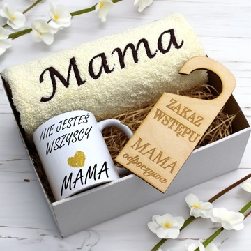 НАБОР ДЛЯ МАТЕРИ ПОЛОТЕНЦЕ С ВЫШИВКОЙ + КРУЖКА 330мл В ПОДАРОК ​​НА ДЕНЬ МАТЕРИ МАМЕ