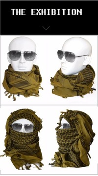 Airsoft Military Shemagh утолщает мусульманский хиджаб Многофункциональный тактический шарф