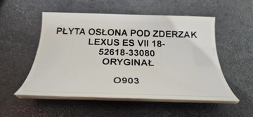 DESKA KRYT POD NÁRAZNÍK LEXUS ES VII 18- ORIGINÁLNÍ 52618-33080