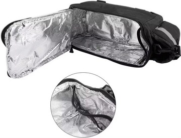 TORBA NA BAGAŻNIK NA ROWER TERMICZNA SAKWA ROWEROWA ODBLASKOWA SZTYWNA XL