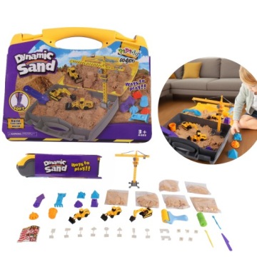 Kinetický Písek Stavební Vozidla Velký Set XXL Pro Děti Pískoviště