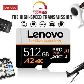 Карта памяти Lenovo UHS-I Micro TF Карта памяти MicroSDXC 512 ГБ