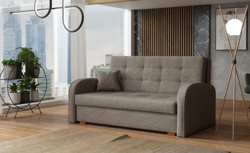 dwuosobowa sofa VIVA III GOLD kanapa młodzieżowa otwierana wolnostojąca