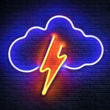 Chmura Neon, akrylowe światło dekoracji ścian USB