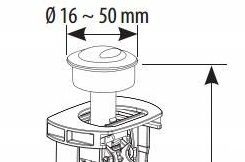 КНОПКА 3/6 КЛЮЧ СЛИВНОГО КЛАПАНА УНИТАЗА