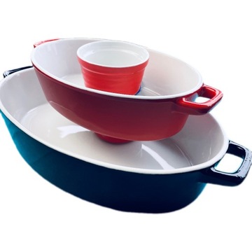 ZESTAW CIĘŻKICH NACZYŃ DO DAPIEKANIA DO PIEKARNIKA KUCHNI LASAGNE PIZZERIA