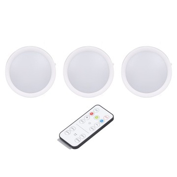 3 szt. LED Puck Light 4 kolory możliwość