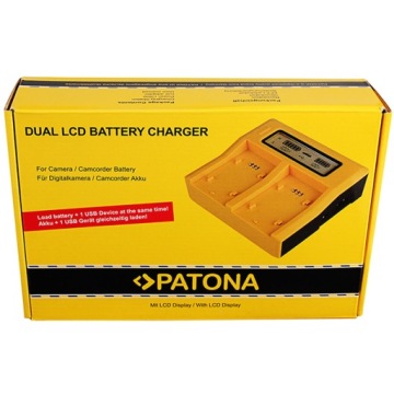 PATONA DUAL LCD Зарядное устройство Fuji NP-T125