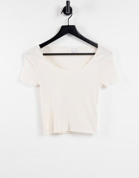 TOPSHOP CROP TOP DAMSKI Z KORONKĄ ECRU* 42 XL 1VAP