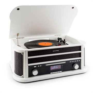 Gramofon Auna Belle Epoque 1908 DAB biały