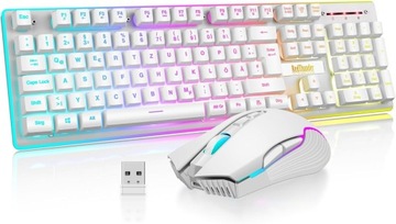 bezprzewodowe Klawiatura + mysz mechaniczna K10 RedThunder 3000mA +800mA