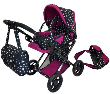 КОЛЯСКА ДЛЯ КУКОЛ, ПЕРЕНОСКА, СУМКА, ПОСЛАНИЕ + ПОЮЩИЙ МАЛЫШ
