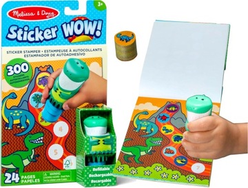 STICKER Dinozaury WOW STEMPELKI Naklejki ZESTAW 300szt Melissa&Doug