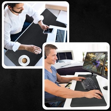 БОЛЬШОЙ ЧЕРНЫЙ ЗАЩИТНЫЙ КОВРИК ДЛЯ НАСТЛА 100x50 XXL ИГРОВОЙ КОВРИК ДЛЯ МЫШИ