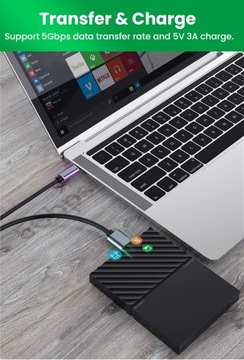 КАБЕЛЬ USB C 3.0 КАБЕЛЬ HDD, короткий, 0,5 м