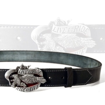 Pas skórzany CRUISON Live To Ride