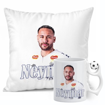 Zestaw Kubek Piłkarski + Poduszka Neymar Santos FC