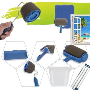 МАШИЛЬНЫЙ ВАЛИК, НАБОР ДЛЯ ПОКРАСКИ БЕЗ КАПЕЛЬ 4в1