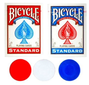 Игральные карты BICYCLE: 2 колоды + 200 фишек по 2 г. Набор для покера