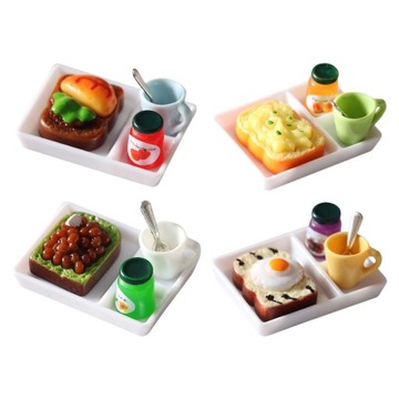 Miniaturowe jedzenie Zagraj w Mini Food Model Chleb 4 zestawy