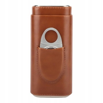 Skórzane etui na cygara, 3 tubowy Humidor