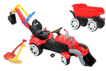 НОВЫЙ ТРАКТОР + ЭКСКАВАТОР + ДОЛЛАР С ПРИЦЕПОМ 3 цвета + БЕСПЛАТНО