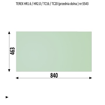 SZYBA PRZEDNIA TEREX HR 1.6 2.0 / TC 16 20