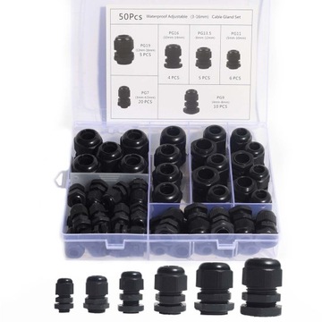 КАБЕЛЬНЫЙ ВВОД КАБЕЛЬНЫЙ ВВОД 3-16мм IP68 ВОДОНЕПРОНИЦАЕМЫЕ РАЗЪЕМЫ 50 ШТ.