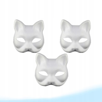 3шт маска кошки DIY ручная роспись заготовка