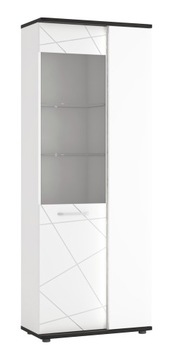 WÓJCIK VENEZIA VENV01R WITRYNA 2D BIAŁA ALPEJSKA/DĄB VICENZA CZARNY/MDF