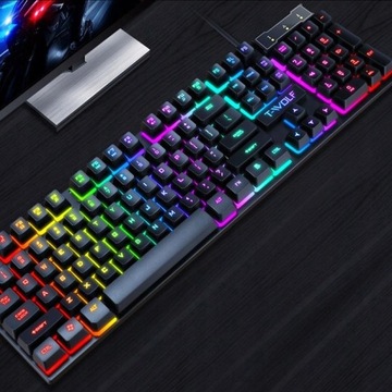 НАУШНИКИ RGB, КЛАВИАТУРА, КОВРИК ДЛЯ МЫШИ, НАБОР