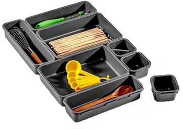 МОДУЛЬНЫЙ ОРГАНАЙЗЕР ДЛЯ ВСТАВОК В ЯЩИК, НАБОР ИЗ 8 ШТ.