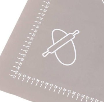 Практичный силиконовый коврик для кондитерской доски 65 x 45 см СИЛИКОНОВЫЙ ВАЛИЦ 38 СМ